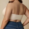 Women’s Strapless Bustier Bra – Non-Slip Stay-in-Place Seamless Tube Top with Front Hook Closure